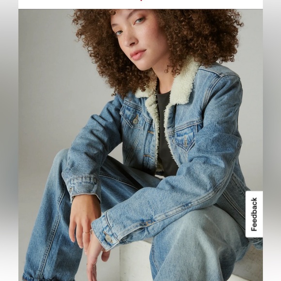 Lucky Brand Jackets & Blazers - Sherpa lined trucker denim jacket